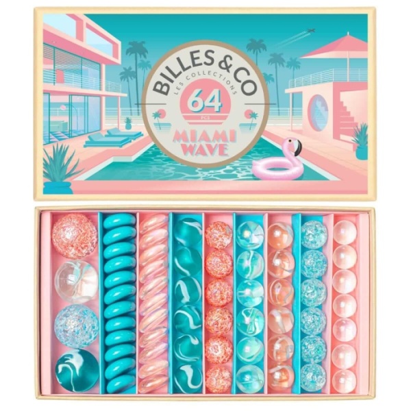 Billes & Co - Miami Wave Marbles - Box