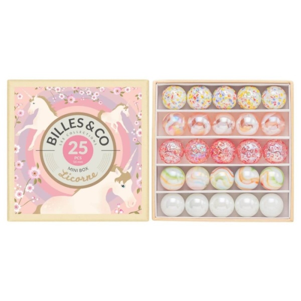 Billes & Co - Unicorn Marbles - Mini Box