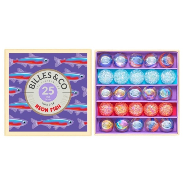 Billes & Co - Neon Fish Marbles - Mini Box