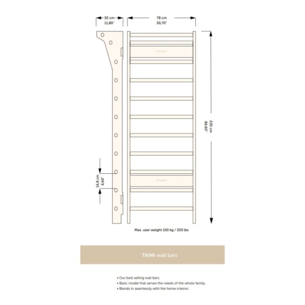 FitWood TAIMI Wall Bars