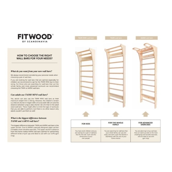 FitWood TAIMI Wall Bars