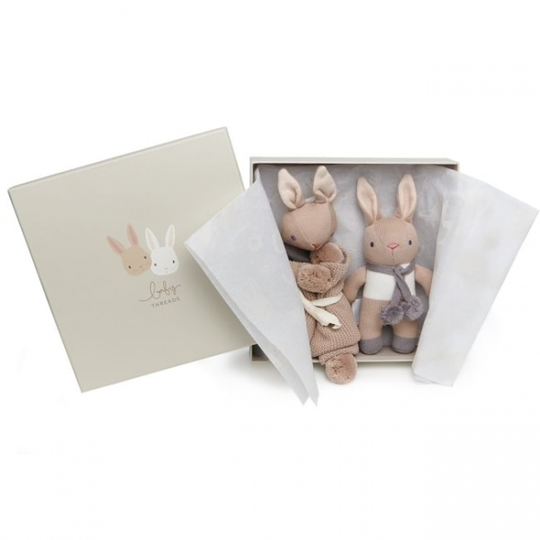 ThreadBear Baby Threads Taupe Bunny Gift Set